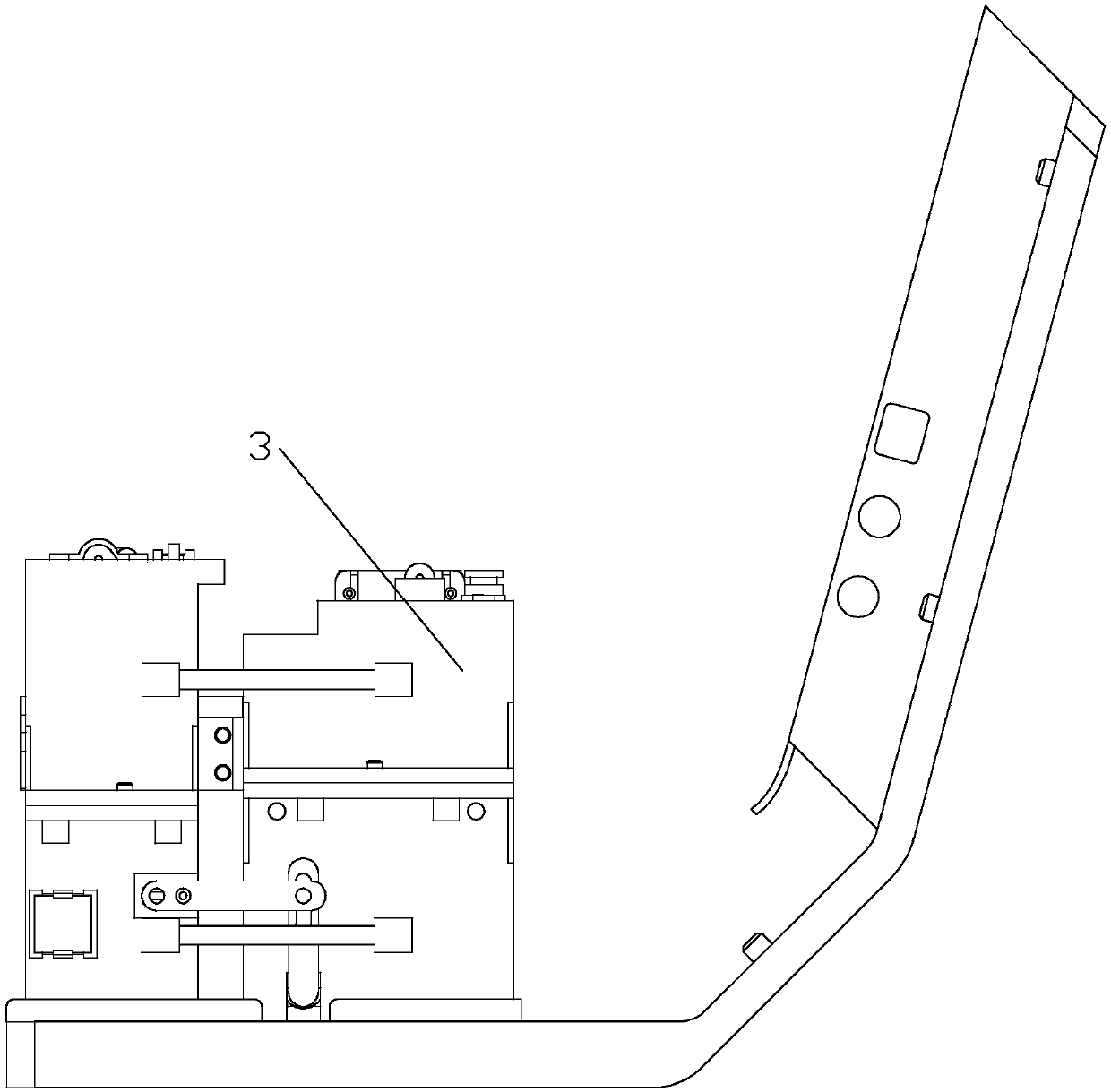 Bag supporting mechanism of handheld fruitlet-bagging machine