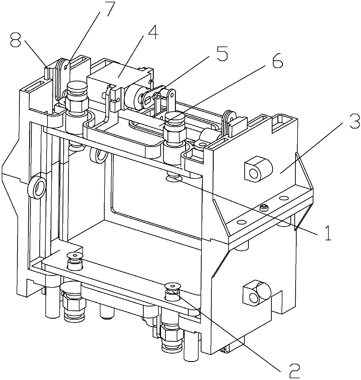 Bag supporting mechanism of handheld fruitlet-bagging machine