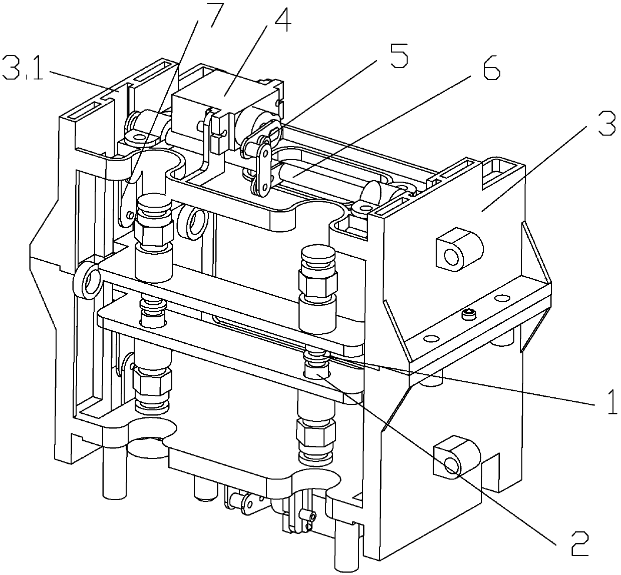 Bag supporting mechanism of handheld fruitlet-bagging machine