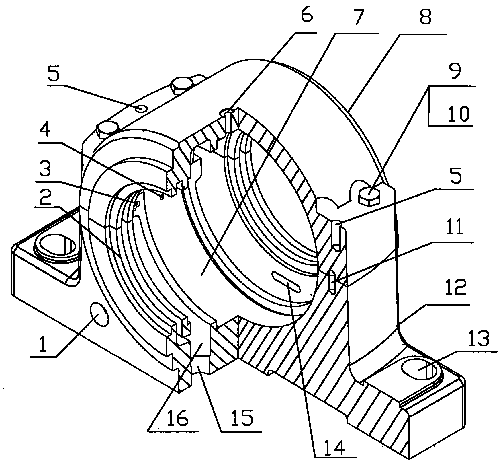 Bearing seat with oil return groove