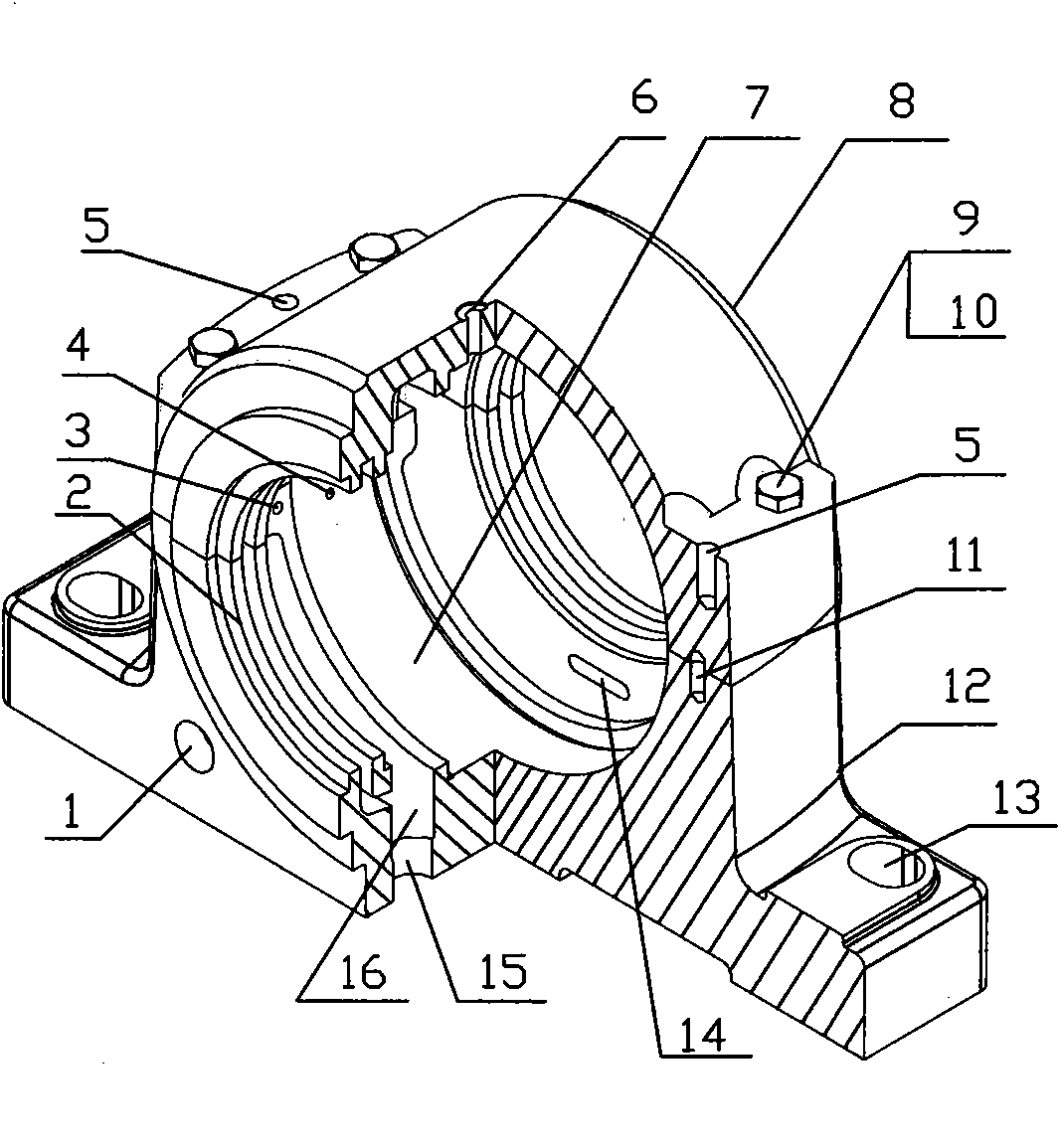 Bearing seat with oil return groove