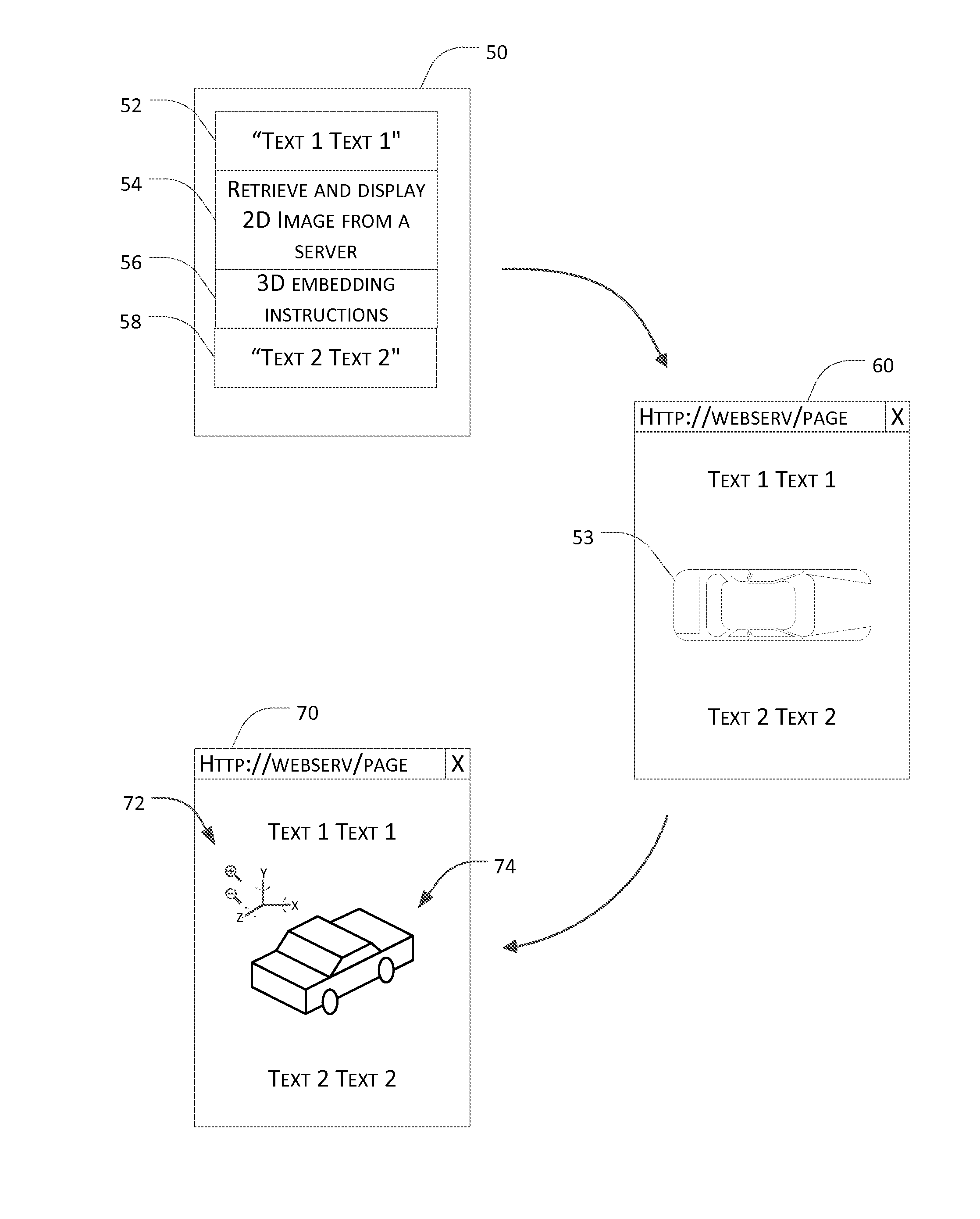 Systems and methods for transmitting and rendering 3D visualizations over a network