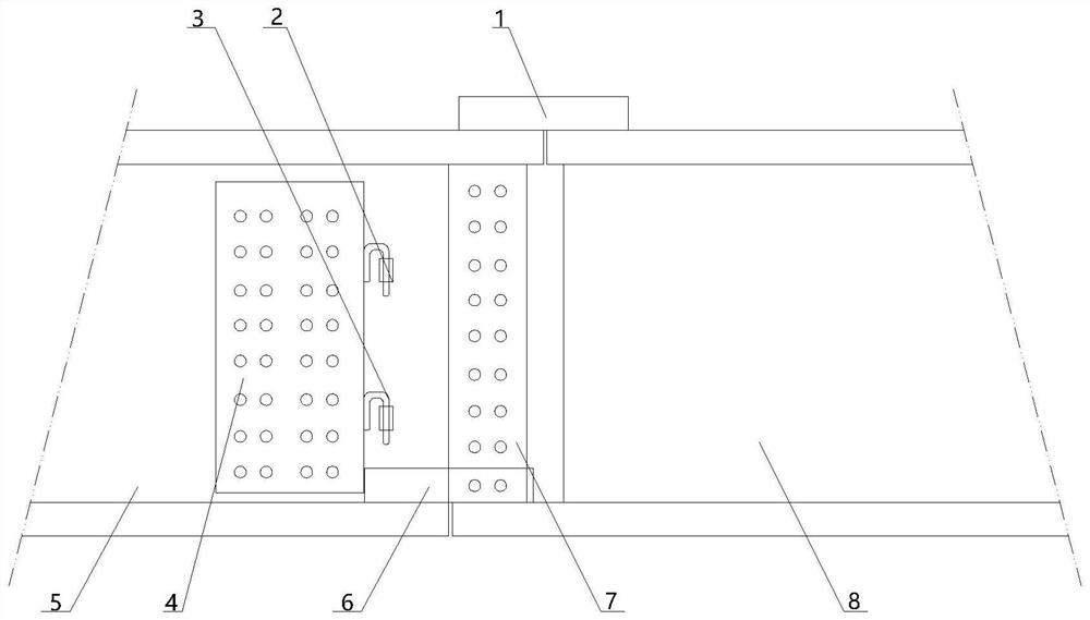 Solid web type horizontal steel beam high-altitude installation temporary fixing structure and implementation method