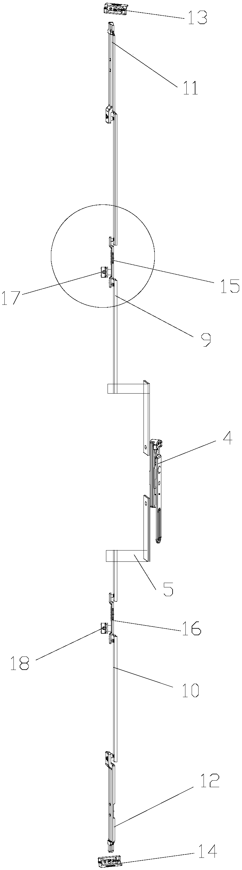 Side-action multi-locking-point structure of aluminum alloy screen window