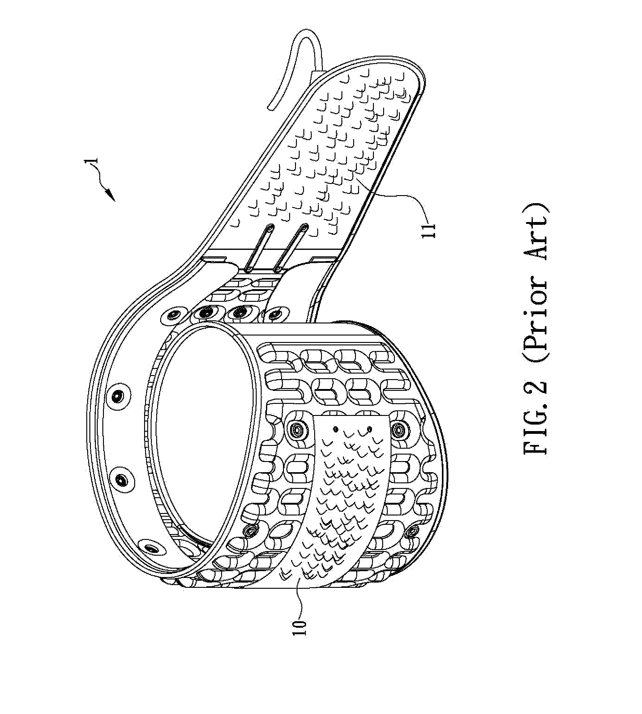 Air traction belt structure