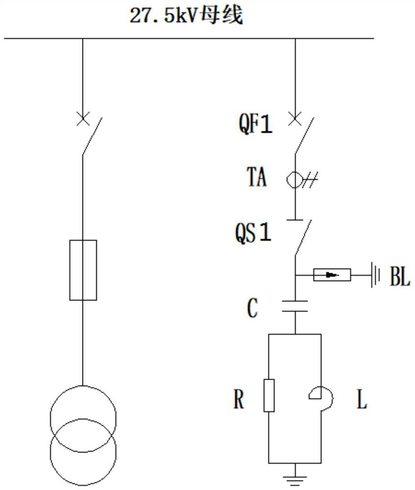 Power supply harmonic treatment device for traction substation of electrified railway