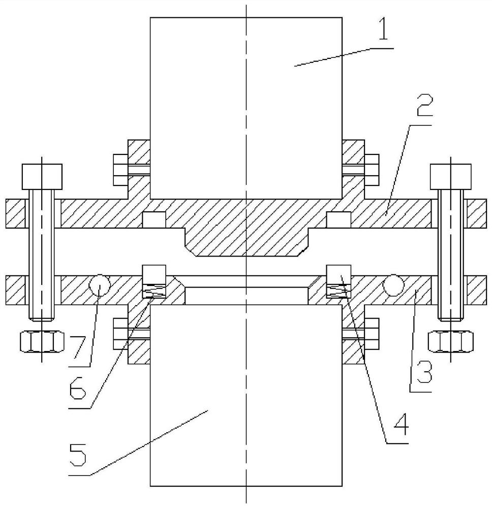 Connecting device for combined warhead