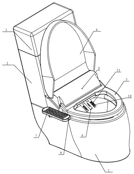 Closestool with physical therapy function and work method thereof