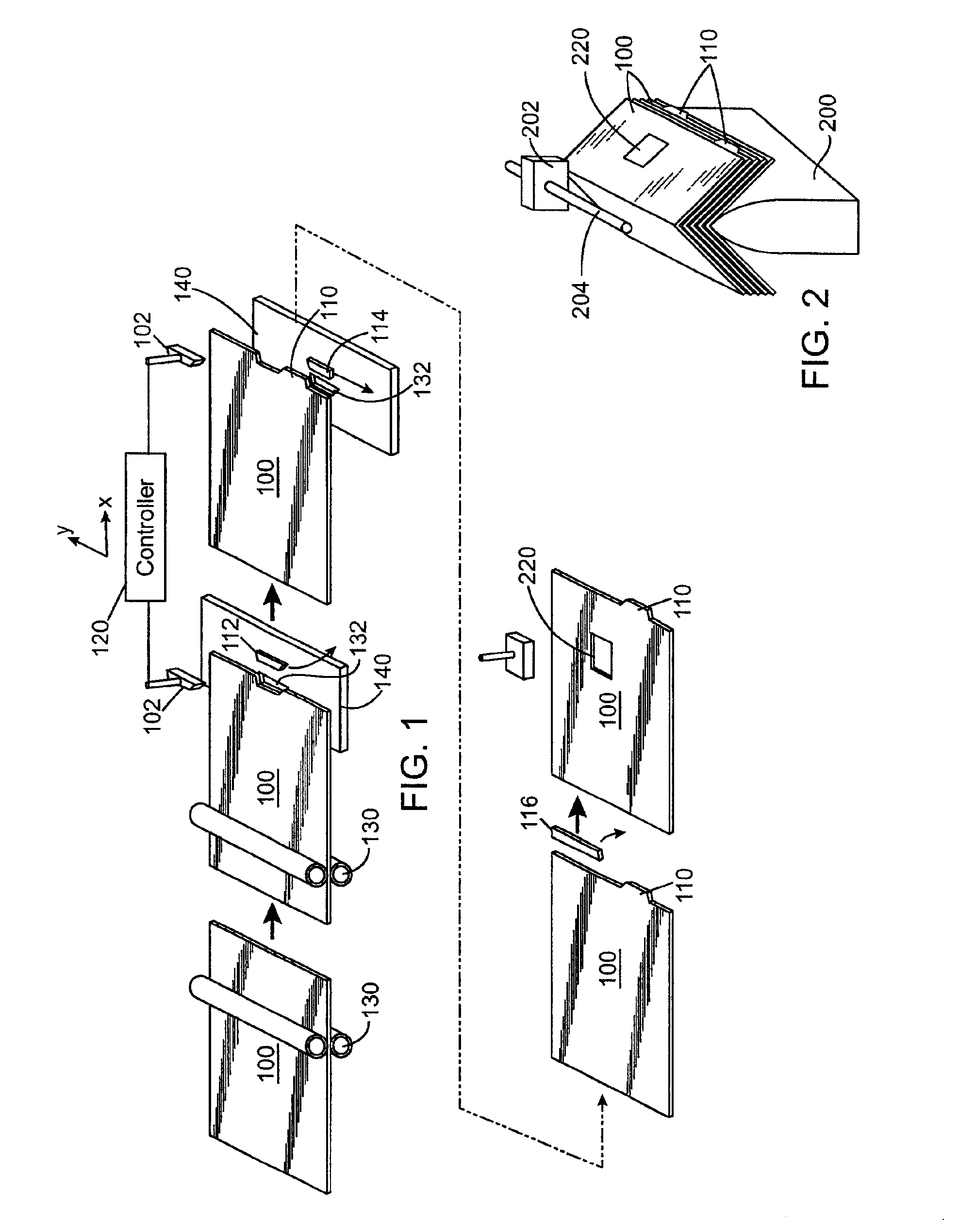 Binding system with sheet-wise formation of features