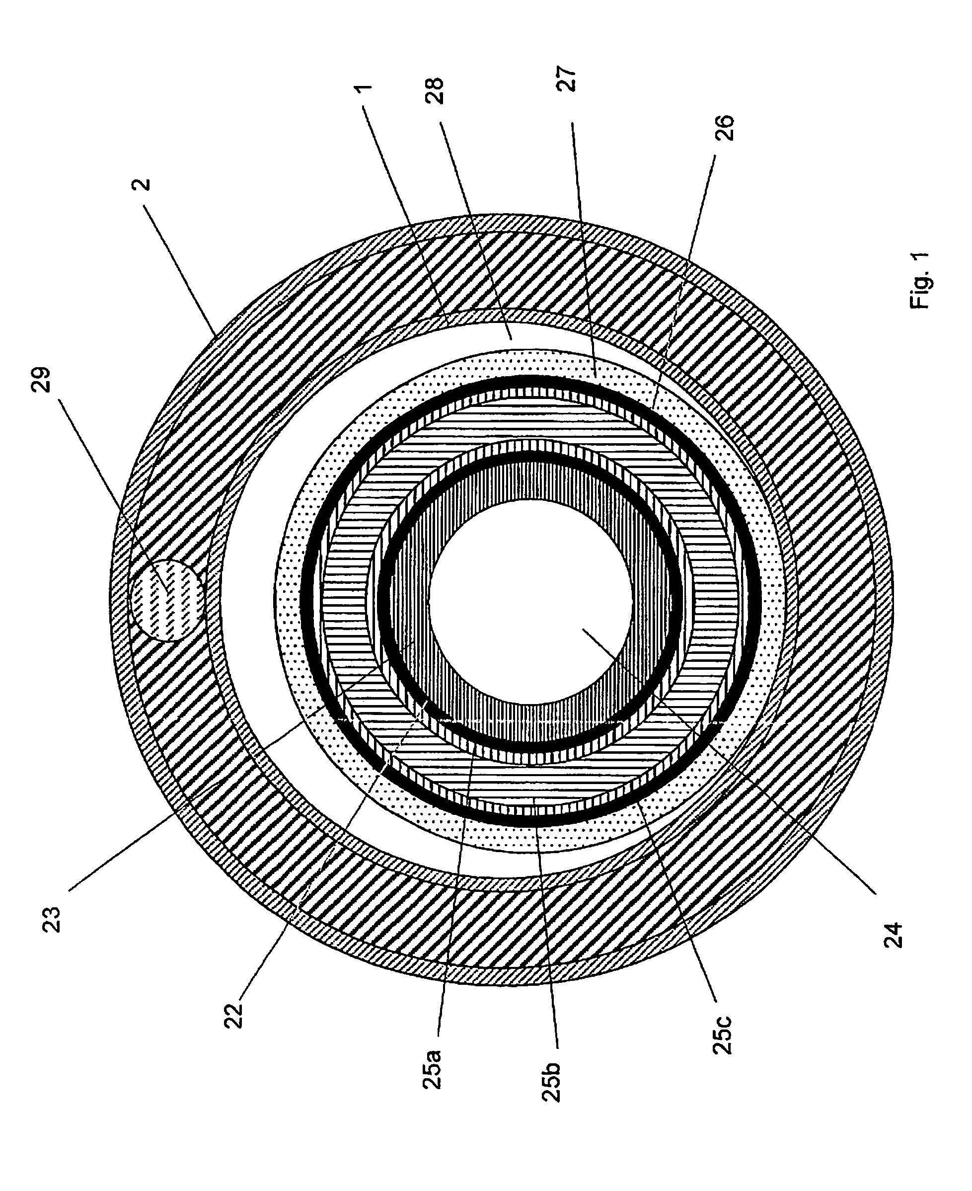 Electric power transport system comprising a cold dielectric superconducting cable