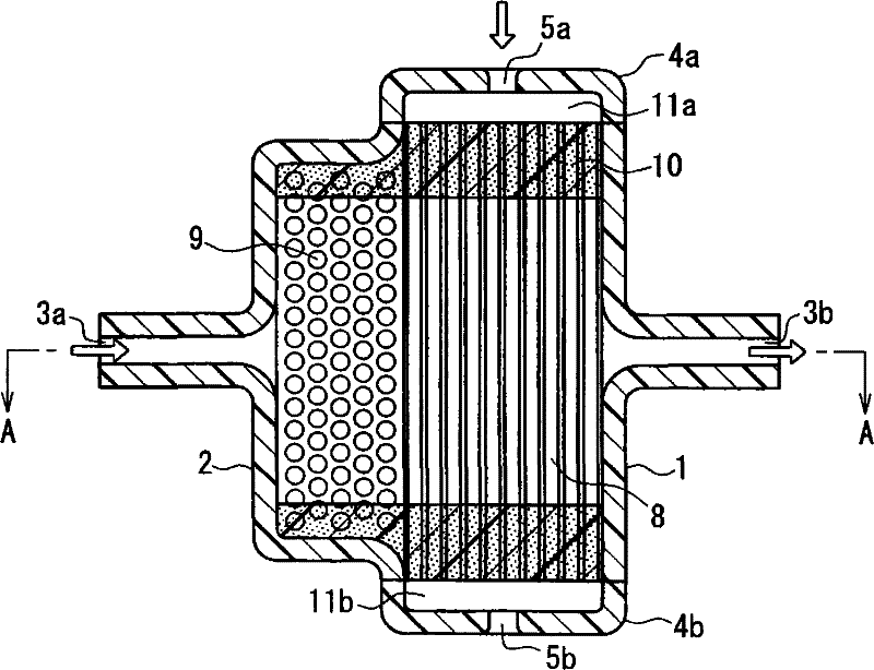 Hollow fiber membrane type artificial lung