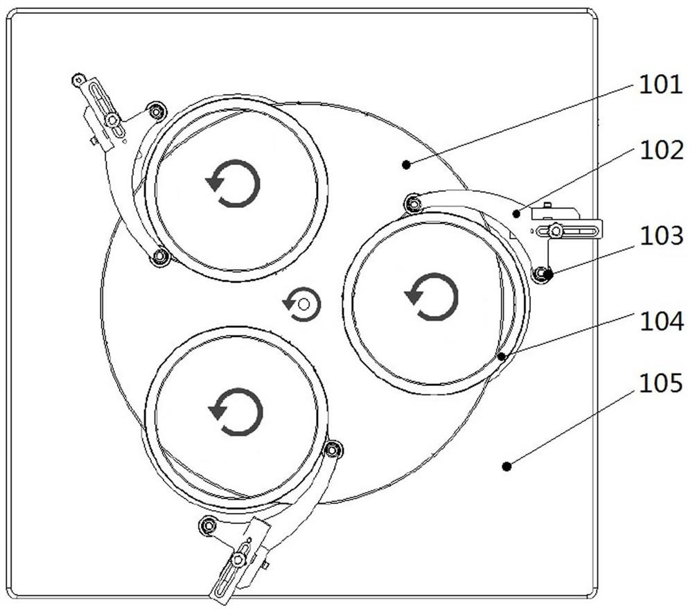 Polishing disk trimming device of polishing machine