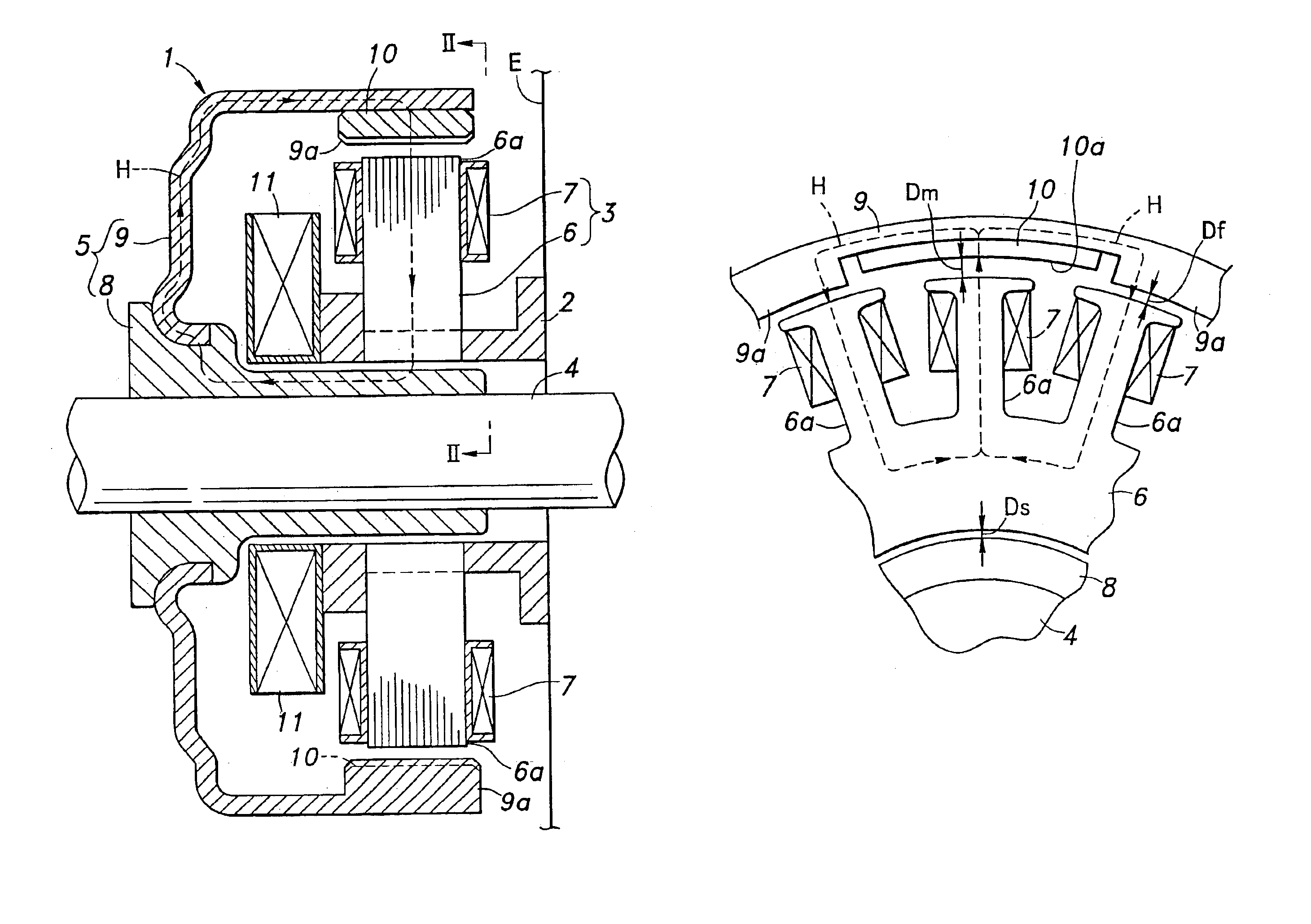 Electric rotating machine provided with a field control coil
