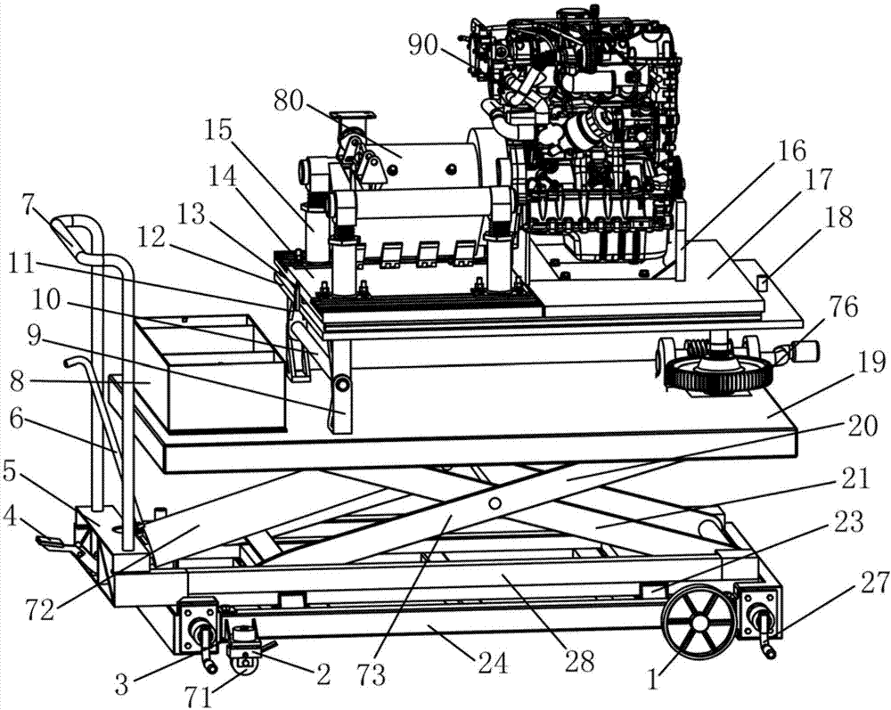 Multifunctional assembly and disassembly equipment for parts of dynamical system of new energy vehicles