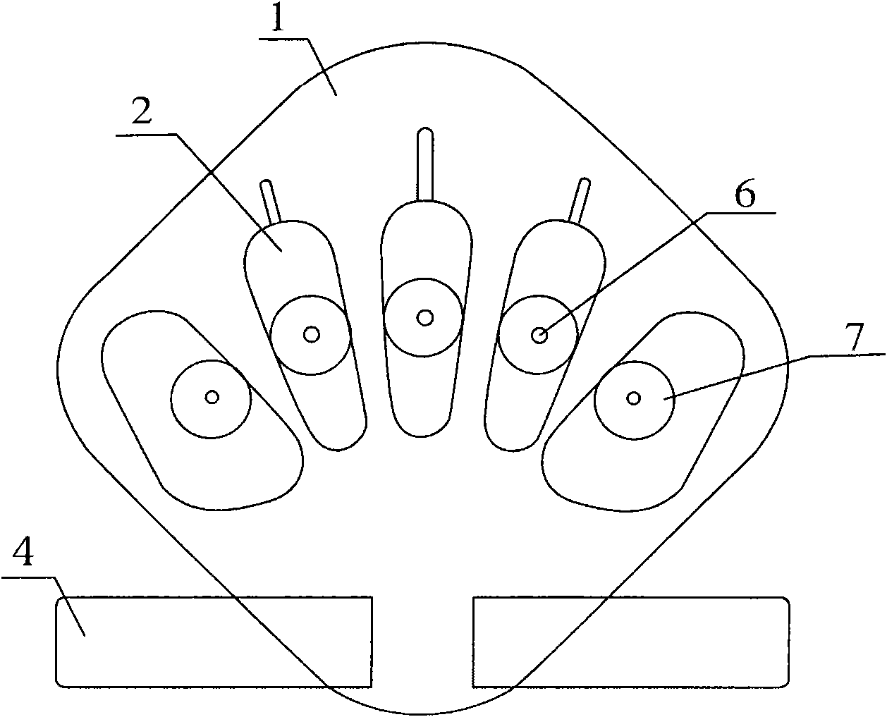 Adjustable finger-separating plate