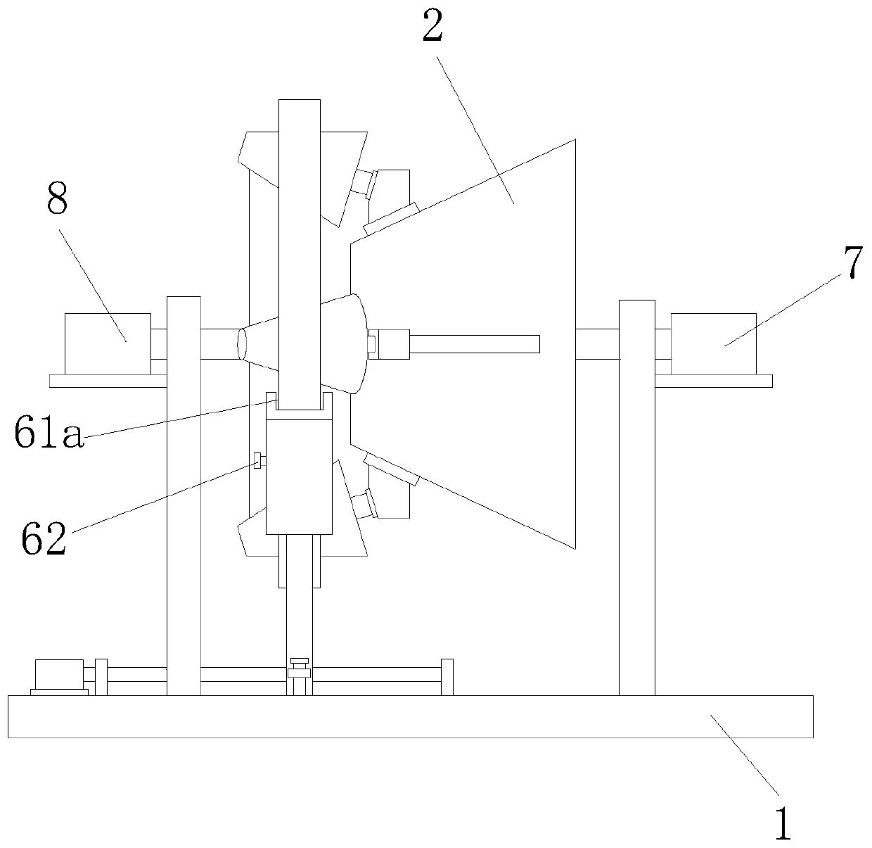 An inner wall grinding device for a large round pipe
