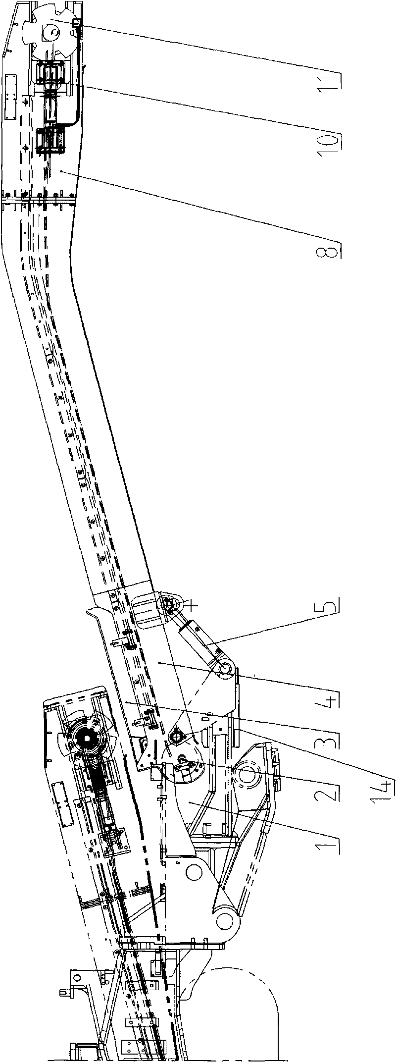 Scraper type cantilever conveyer
