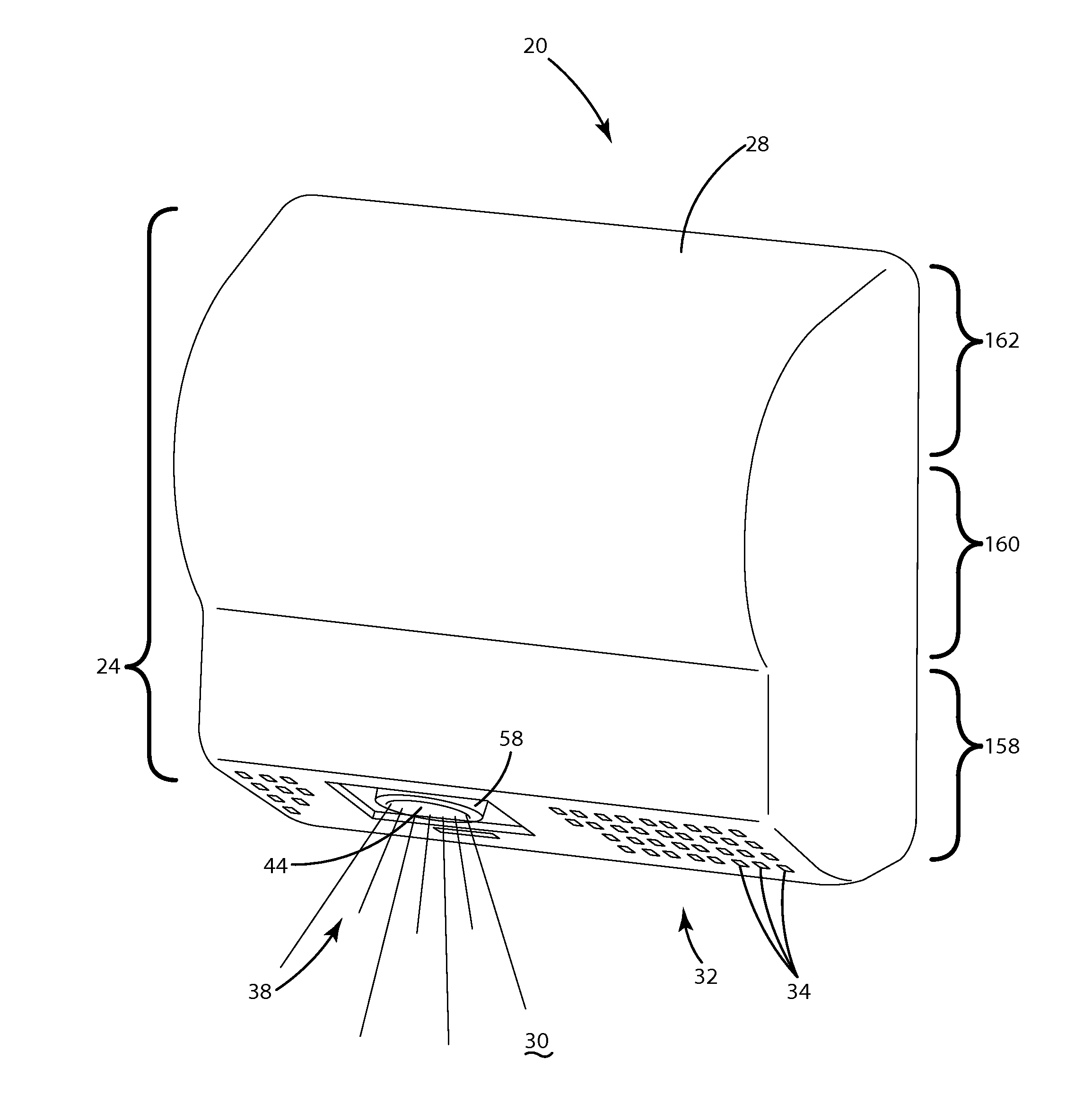 Hand Dryer With Sanitizing Ionization Assembly
