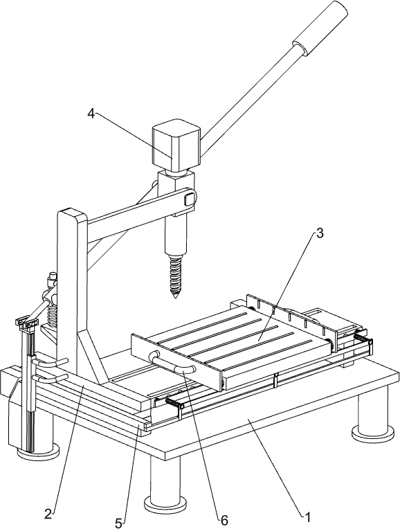 Plate punching device for furniture manufacturing