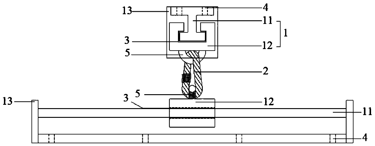 A sliding device for a shock-isolation structure