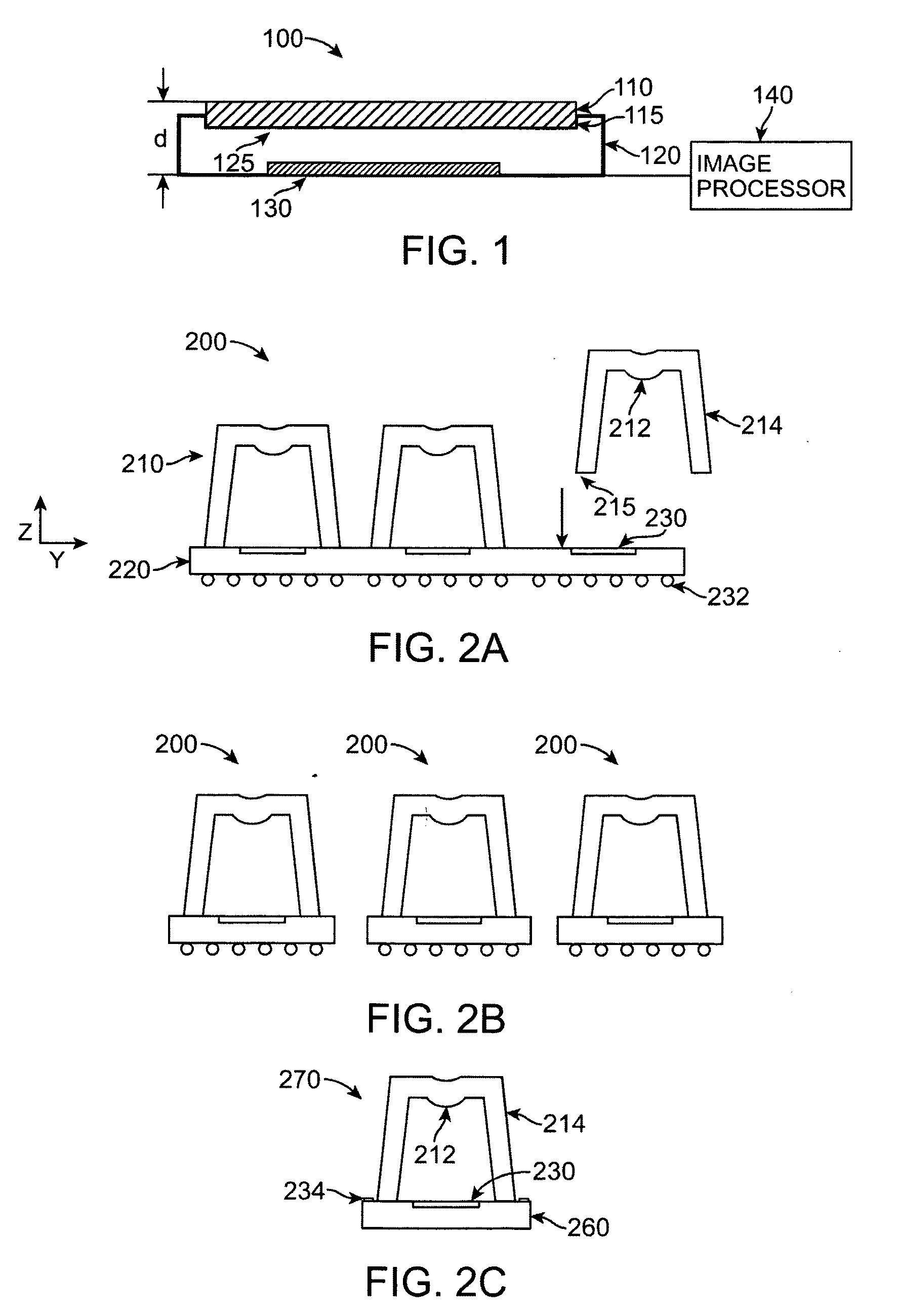 Imaging system with relaxed assembly tolerances and associated methods