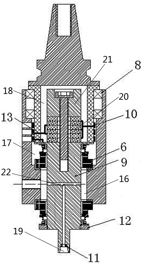 A general-purpose ultrasonic-assisted internal flushing liquid electric discharge milling tool head and its manufacturing method