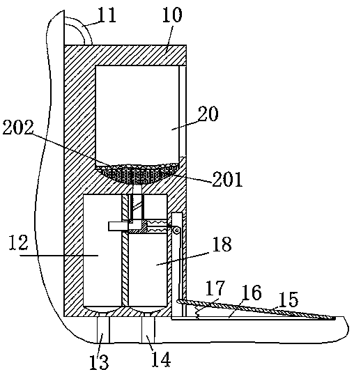An organic fertilizer collection device for agricultural planting