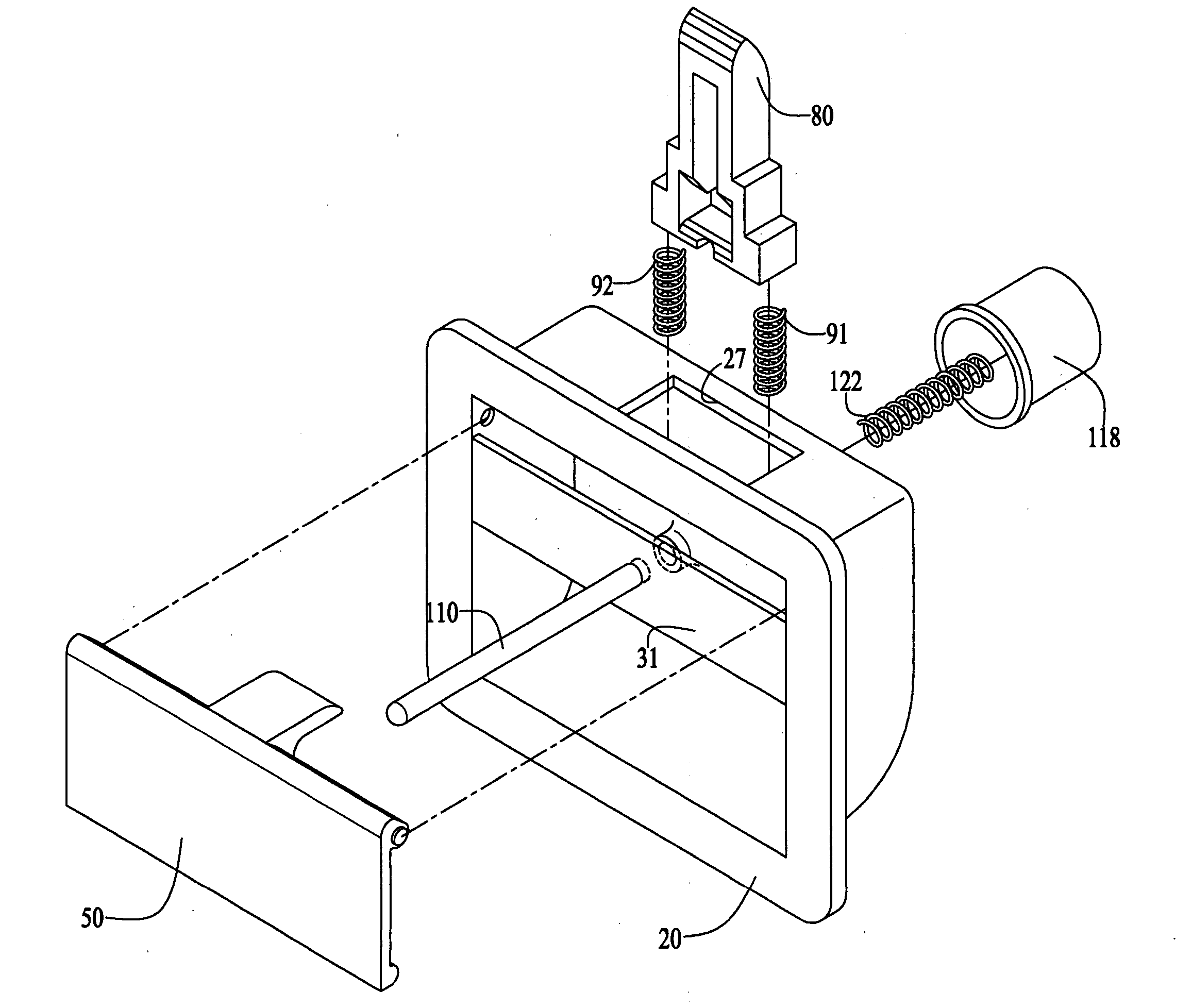 Flush handle latch mechanism