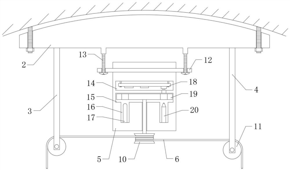 A device for monitoring displacement of mining roadway rock formations for underground engineering