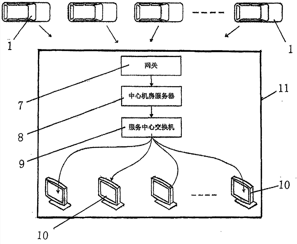 Taxi operation monitoring and managing device