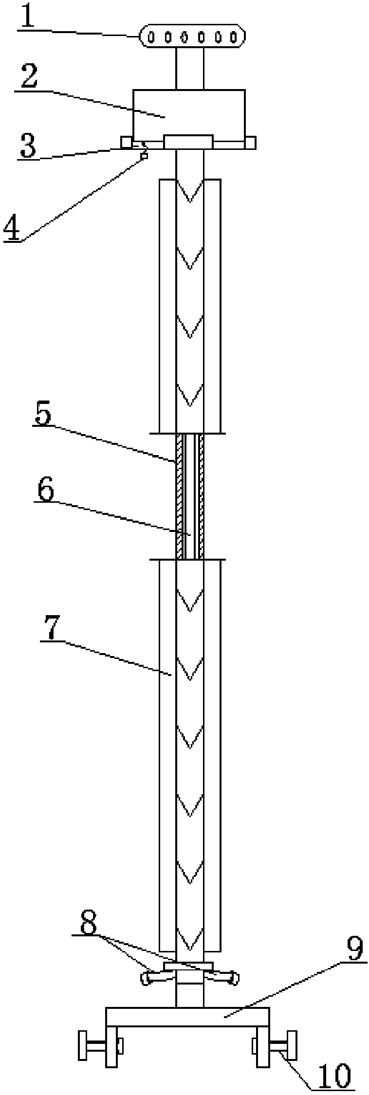 Connecting column for protective separating wall