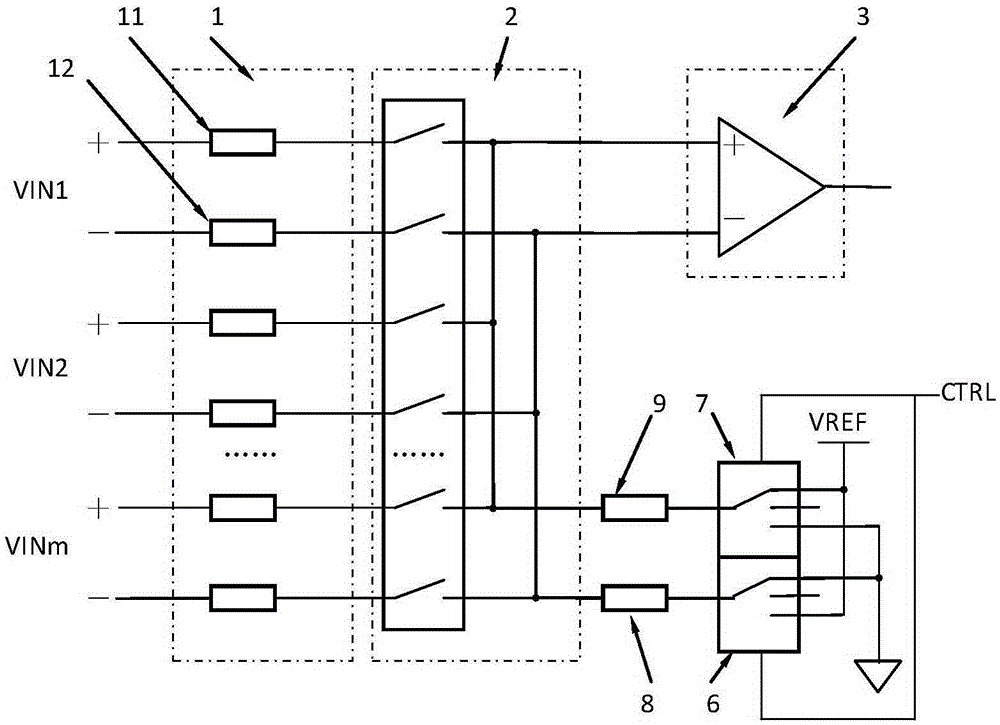 Online automatic testing circuit and method of multichannel collection interface