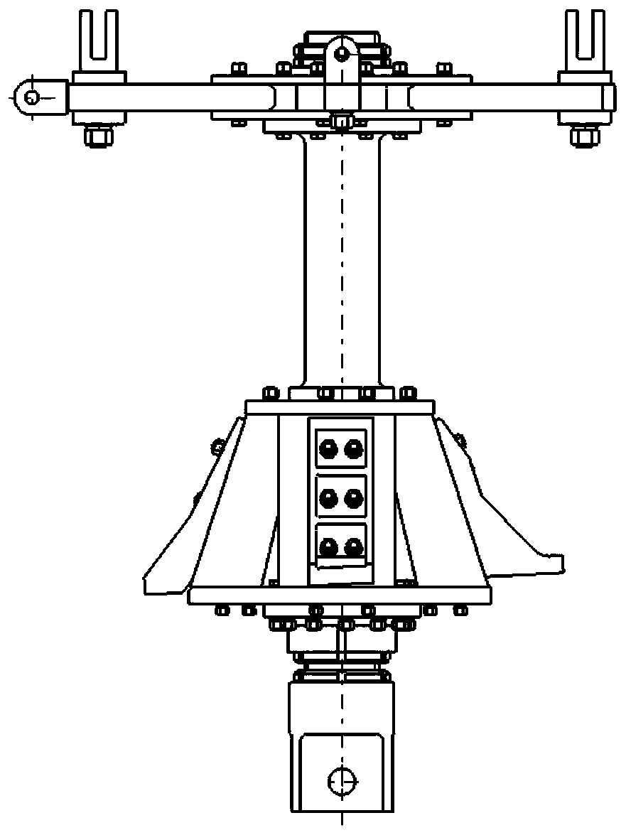 An upper platform fatigue test loading device