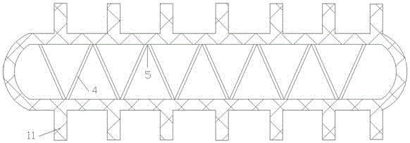 A Heat Exchanger with Varying Vertex Angles of Isosceles Triangular Through Holes