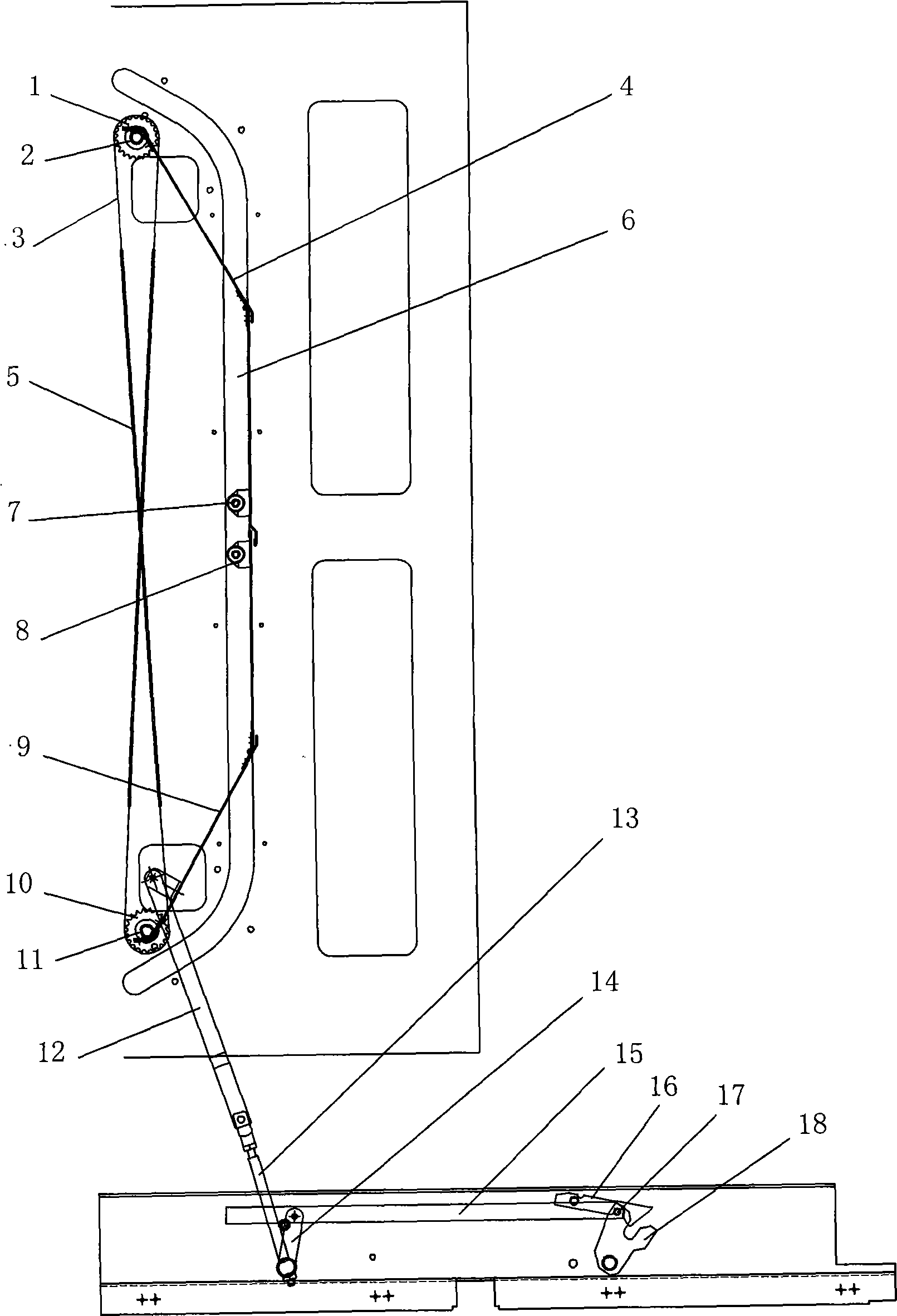 Shutter opening and closing mechanism for withdrawn type high-voltage switch cabinet