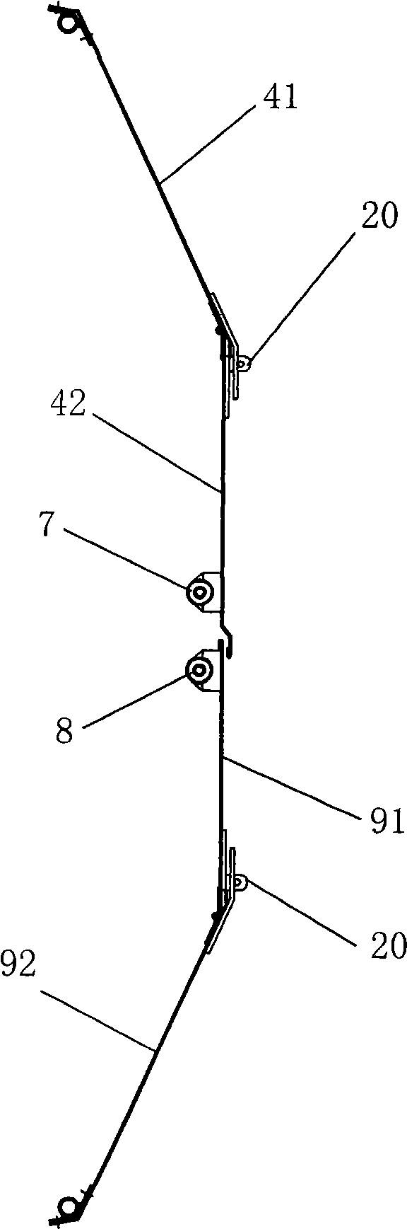 Shutter opening and closing mechanism for withdrawn type high-voltage switch cabinet