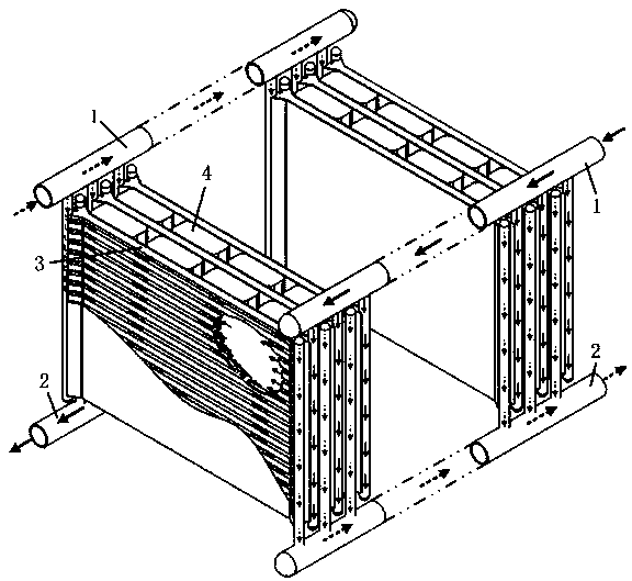 Reverse-flow cooling system for power battery pack and power battery pack