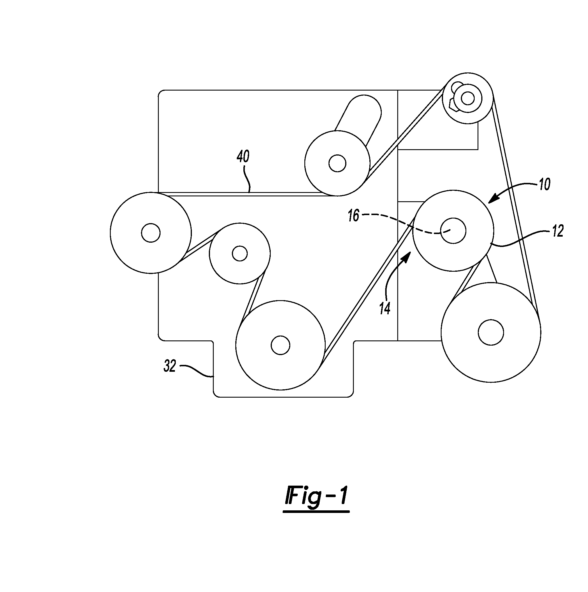 Driven accessory with low-power clutch for activating or de-activating same