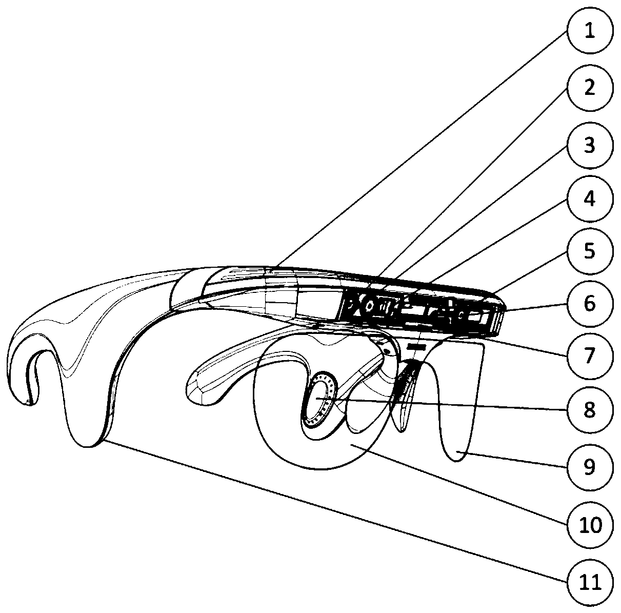 A kind of blind assisting glasses for avoiding water surface and obstacles