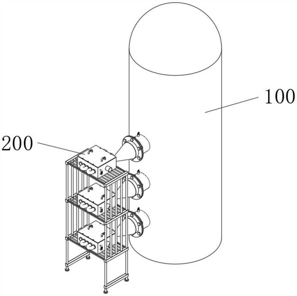 Waste mineral oil atmospheric and vacuum distillation device based on reduced pressure cutting fractionation