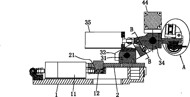 Grinding head mechanism for numerical control water drill grinding machine