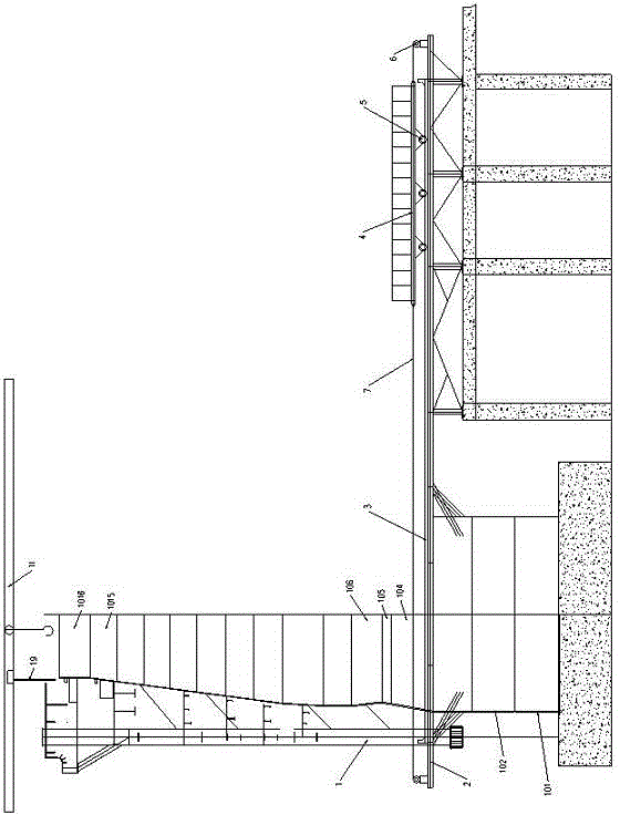 Simple-and-accurate-positioning blast furnace shell upside-down charging method