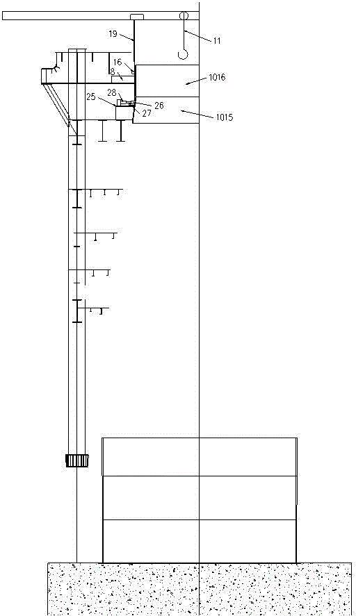 Simple-and-accurate-positioning blast furnace shell upside-down charging method