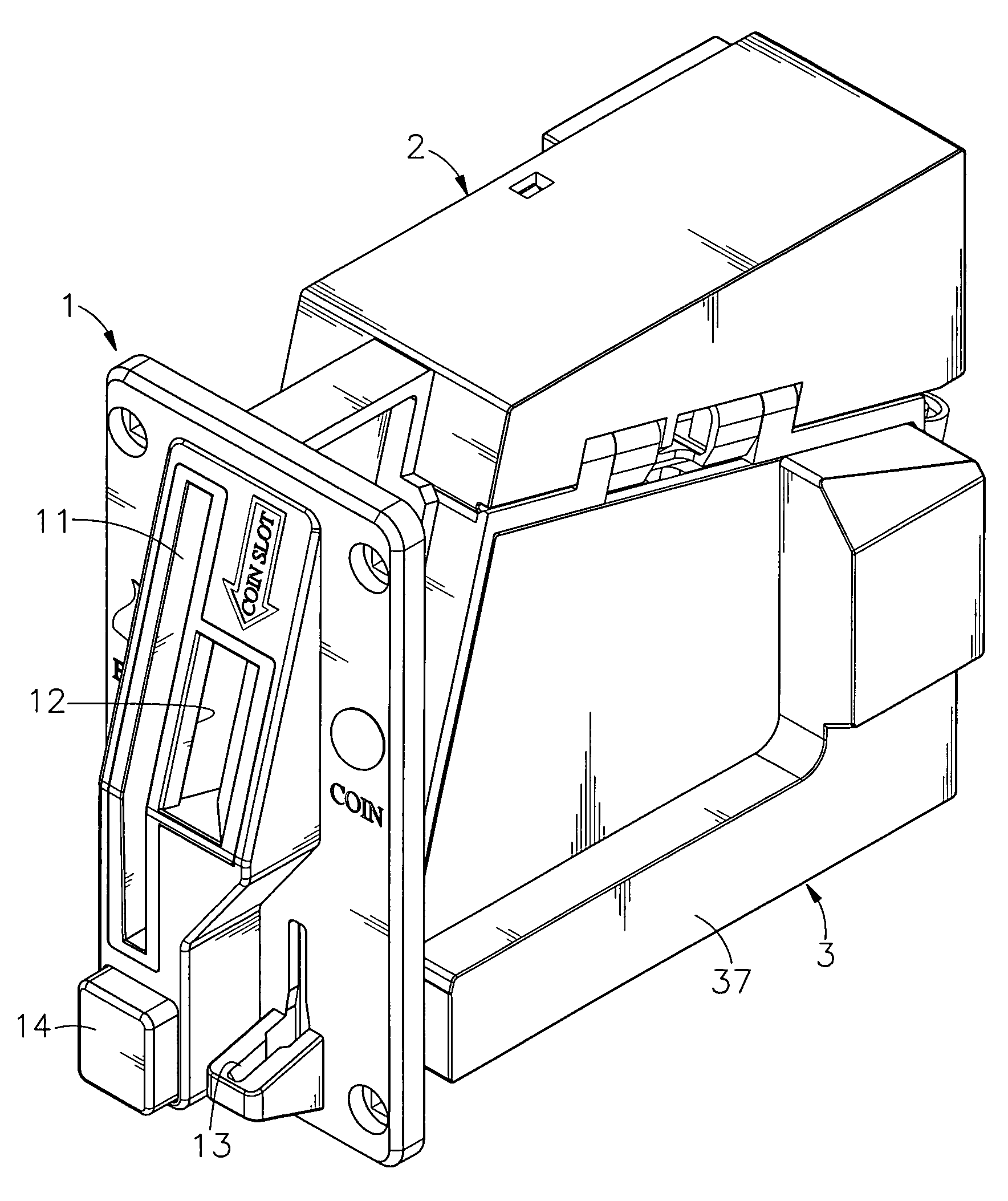 Bill and coin acceptor