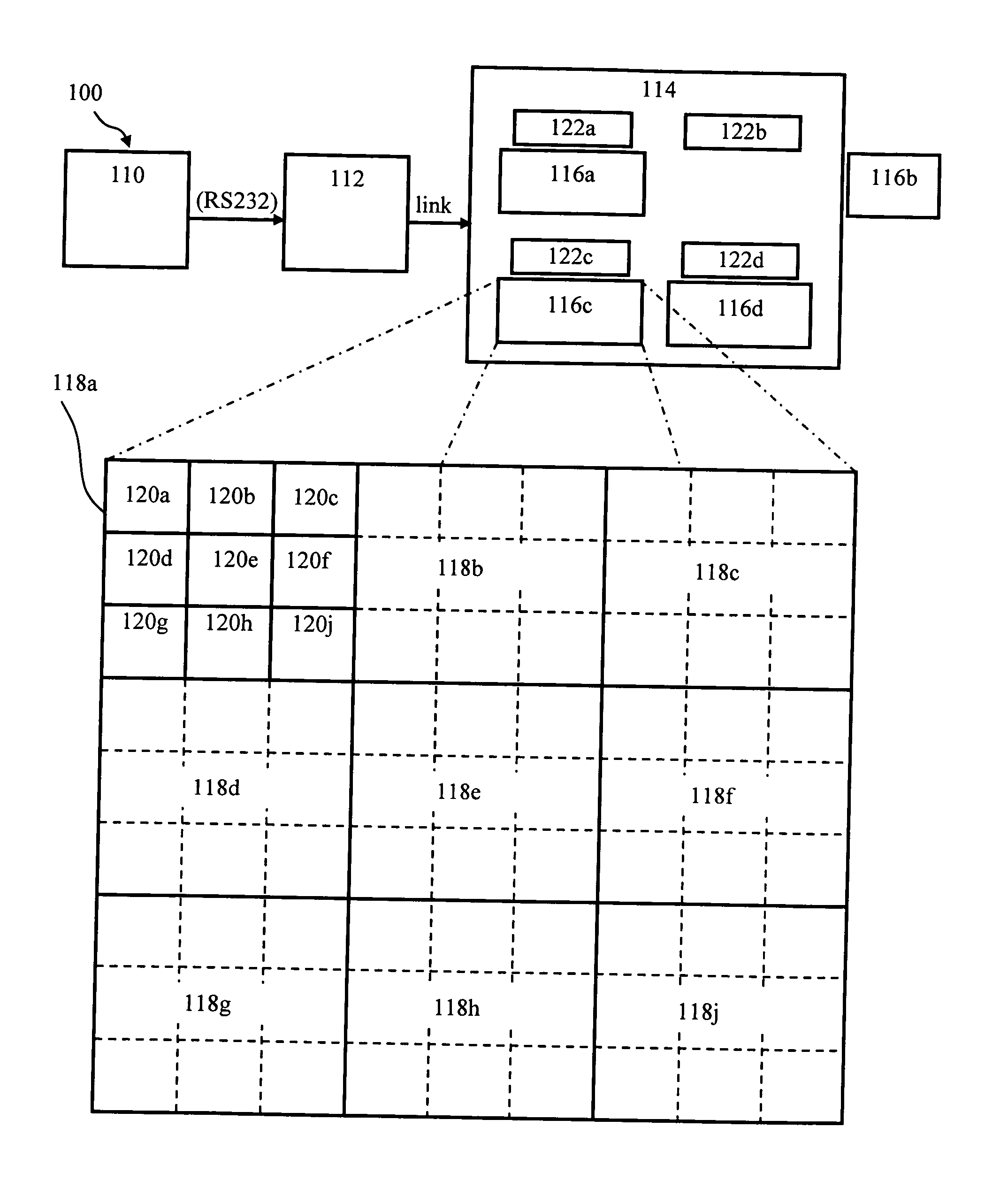 Control system for a tiled large-screen emissive display