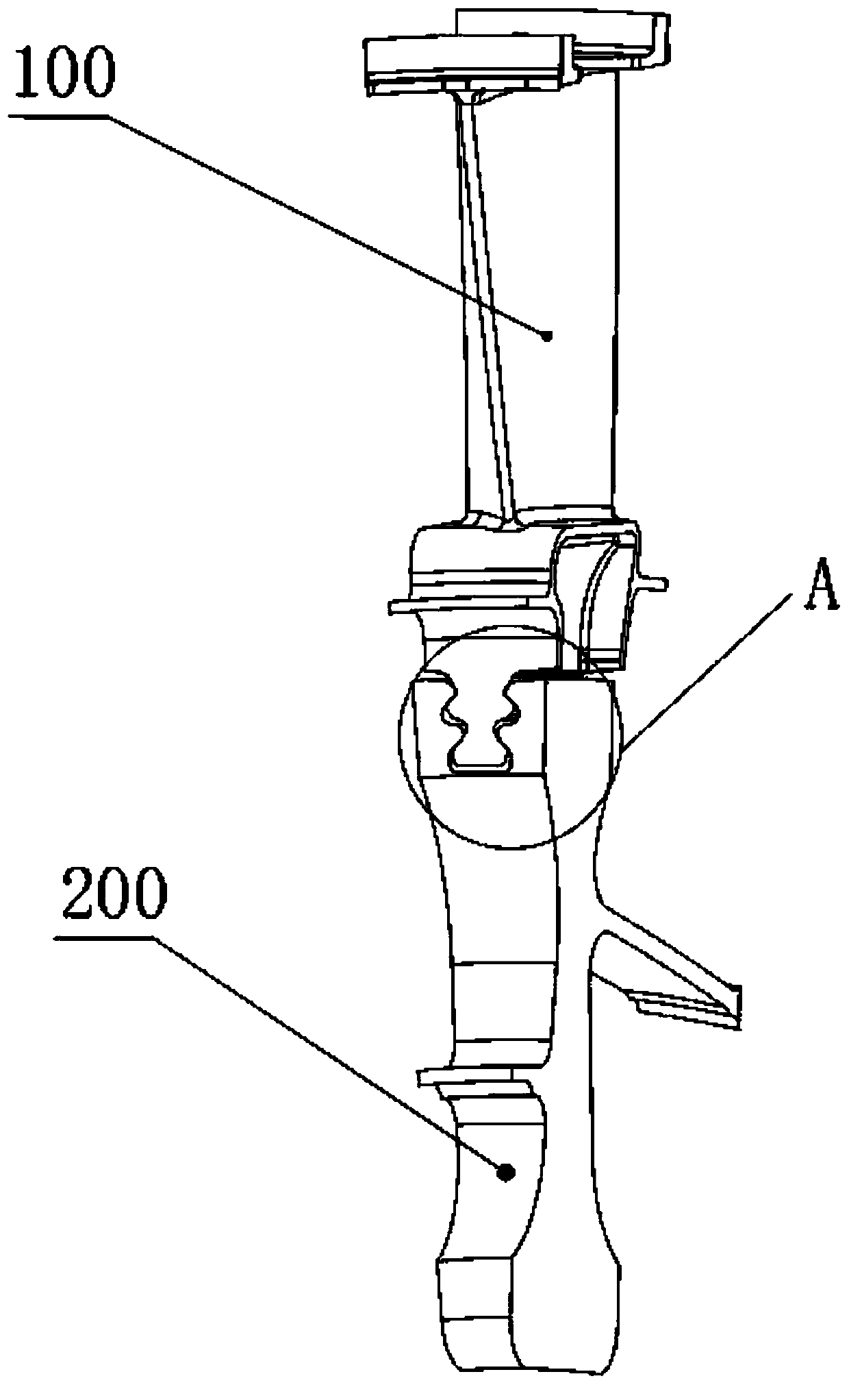 Fir-tree type disc tenon connecting device