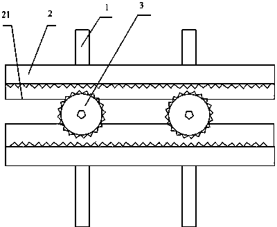 Support device for spliced curtain wall