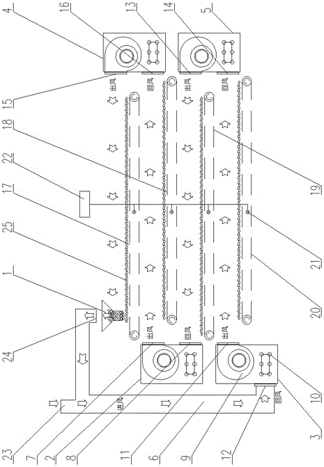 Incremental hot air circulation cocoon drying mechanism and method thereof