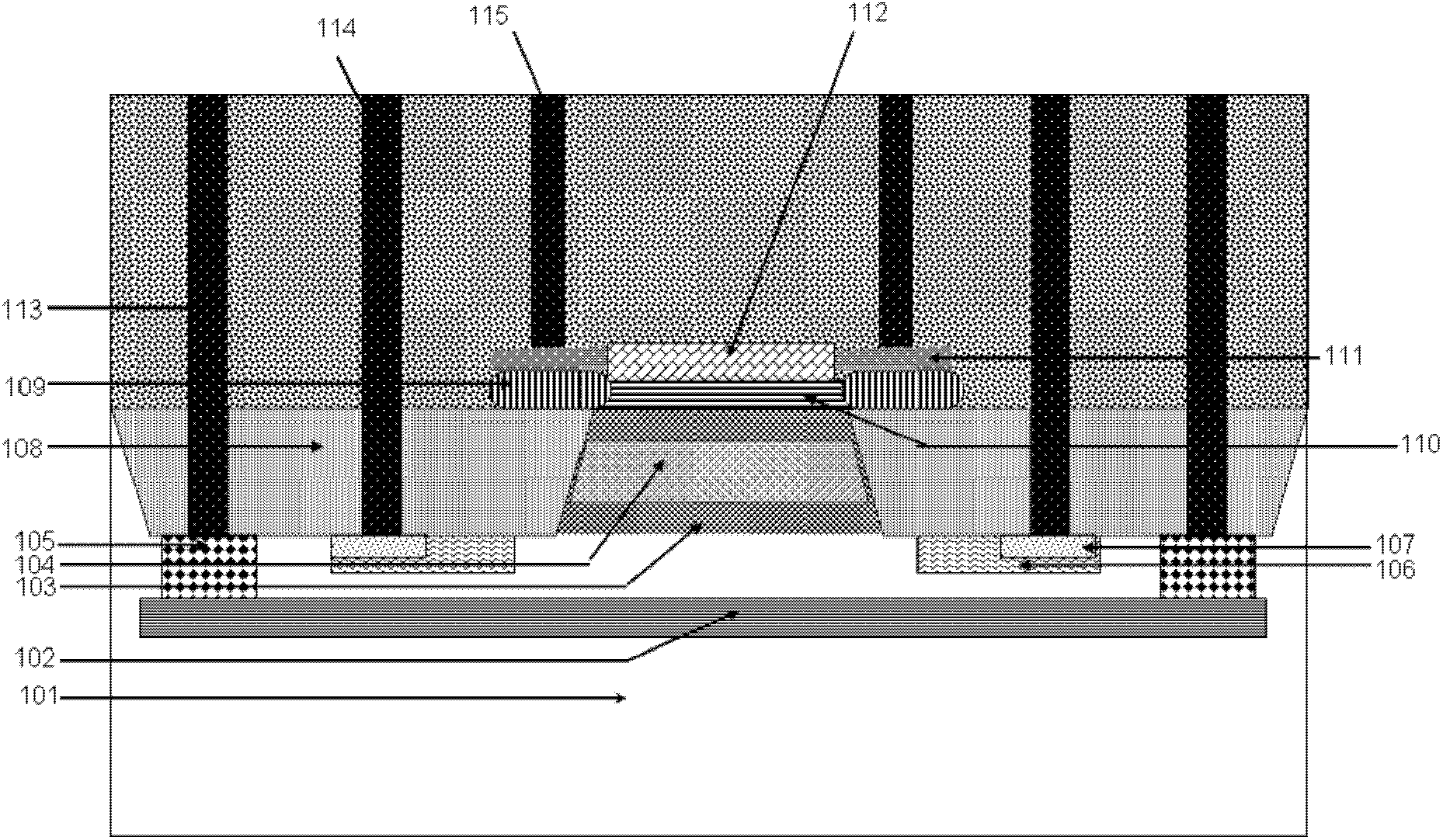 Transverse parasitic plug-and-play (PNP) device in SiGe heterojunction bipolar transistor (HBT) technique and production method
