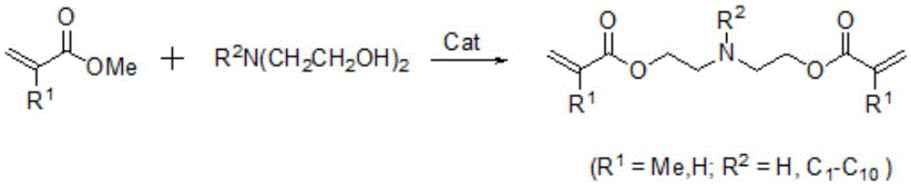 Method for synthesizing diethanolamine acrylate compounds